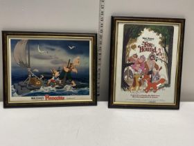 Two vintage Walt Disney framed posters