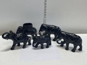 A selection ceramic elephants