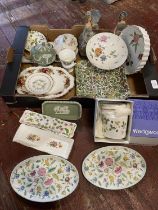 A selection of assorted ceramics including Wedgewood Jasperware