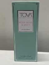 A boxed Tova body mind and sprit spray