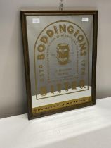 A vintage Boddington's advertising mirror 60x46cm, shipping unavailable