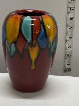 A Poole pottery vase h18cm