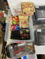 A job lot of new disposable lighters and other smoking items