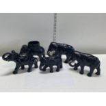 A selection ceramic elephants