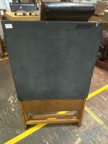 A 1940/50 child's wooden folding chalkboard, shipping unavailable