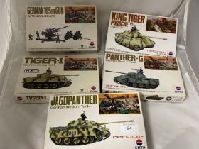 Five assorted Nitto model kits (unchecked)