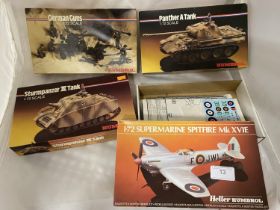 Four boxed Heller Humbrol model kits (unchecked)