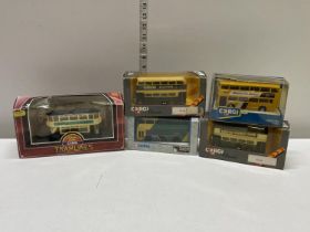 Five assorted boxed die-cast models