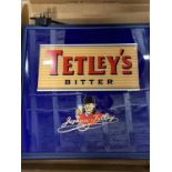 A Tetley's electric lightbox