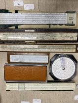 A selection of assorted technical slide rules