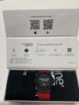 A boxed myzone smart watch