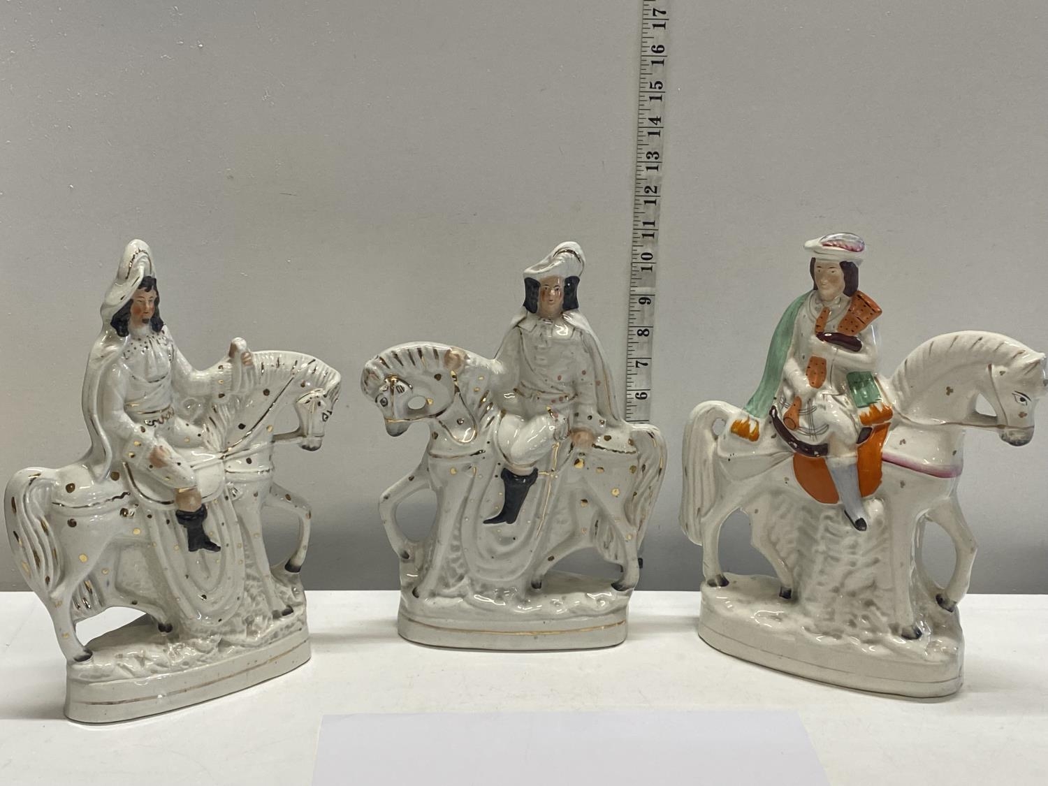 Three Victorian flat back Staffordshire figures