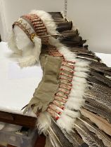 A costume Native American Indian theme headdress