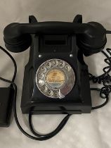 A vintage Bakelite telephone