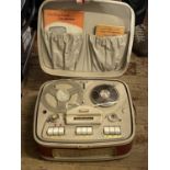 A vintage Stellafone reel to reel tape player (untested), shipping unavailable