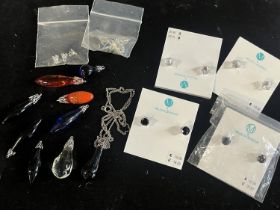 A selection of new glass pendants and earrings