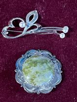 Two hallmarked silver brooches