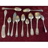 A selection of hallmarked silver cutlery total weight 156g