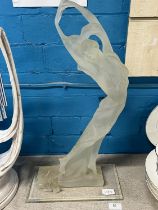 A Art Deco style resin figure h57cm. No shipping