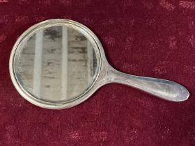 A hallmarked silver dressing table mirror