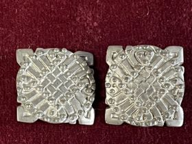 A pair of vintage Liberty pewter clip on earrings