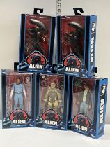 Five boxed Neca Alien figures