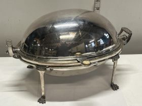 A quality silver plated breakfast warmer