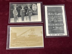 Three antique postcards all relating to Hampstead Pit Mining Disaster 1908
