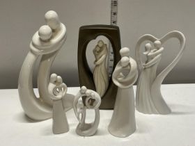 Six assorted Circle of Love porcelain figurines