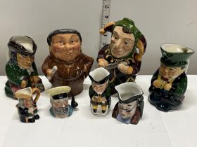 A selection of assorted collectable Toby character jugs, assorted makers