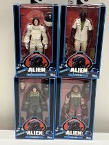 Four boxed Neca Alien figures