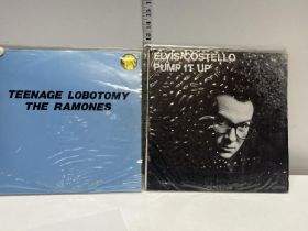 A Elvis Costello LP and a Ramones LP