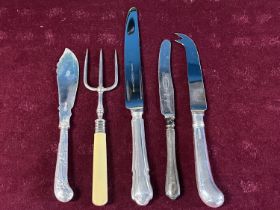 A selection of silver handled cutlery