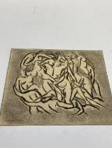 An original Dominic Fels 1909-1974 figurative nude group watercolour signed 30x23cm