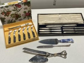 A selection of a assorted flatware including Spode and Port Merrion