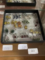 A selection of assorted glass pendants with stamped 925 mounts