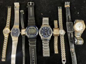 A selection of assorted watches including Oris and Accurist