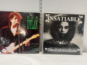A Bob Dylan LP and a Prince LP