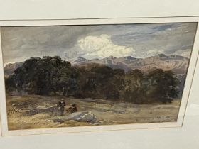 A David Cox 19th century watercolour 58x51cm, shipping unavailable