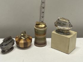 A selection of vintage table lighters etc including Ronson