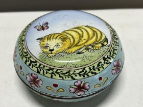 A Chinese cloisonné and enamel box