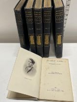 Five volumes of 'The Modern Mining Practise by C M Bailes' and a Pit Head Poems book by F C Boden