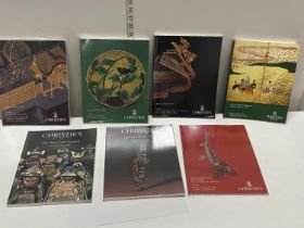 Seven Christies auction catalogues all for Japanese works of art from the 1980's and 1990's