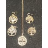 A selection of stamped 925 silver jewellery all Tree of Life