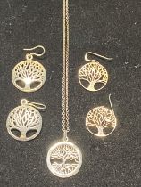 A selection of stamped 925 silver jewellery all Tree of Life