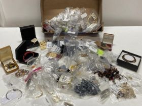 A large selection of assorted costume jewellery