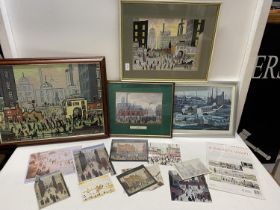 A selection of L S Lowry related prints and other ephemera