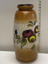 A large West German art pottery vase h48cm, shipping unavailable