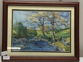 A framed watercolour by D G Mather 45x35cm, shipping unavailable