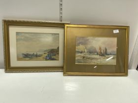 A pair of original framed watercolours artist unknown